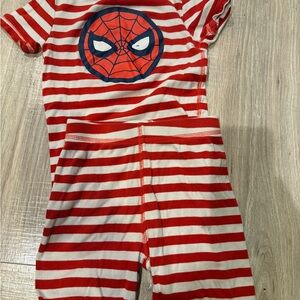 GAP Red and White Striped Spider-Man Pajama Set size 6